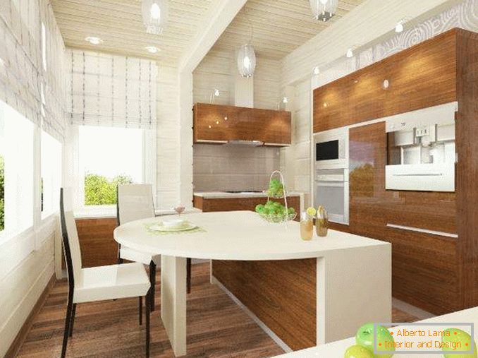 How to decorate the interior of a private house - kitchen photo