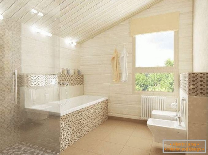 Interior of a small private house - bathroom design