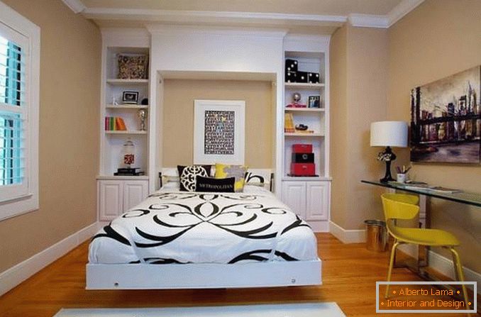 Blend of different styles in the bedroom