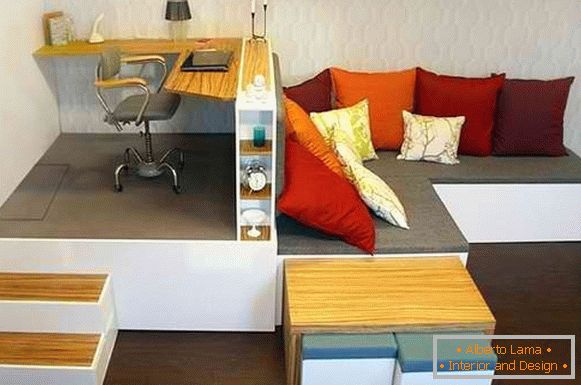 Rational furnishing of a small apartment