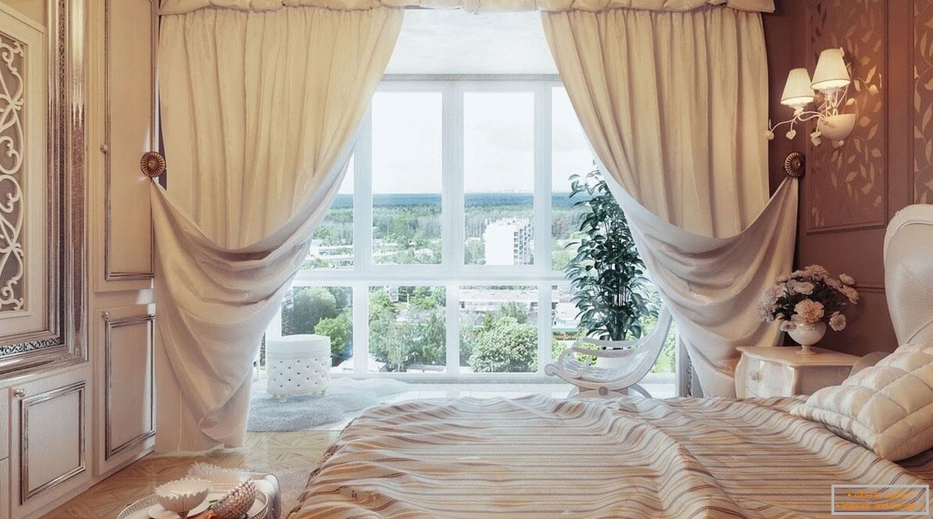 Elegant curtains in classic style