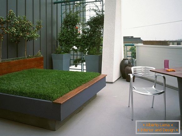 Unusual design of an open terrace