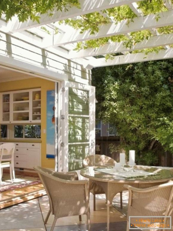 Cozy patio under a canopy