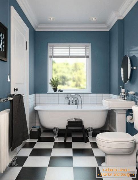 Stylish black and white bathroom