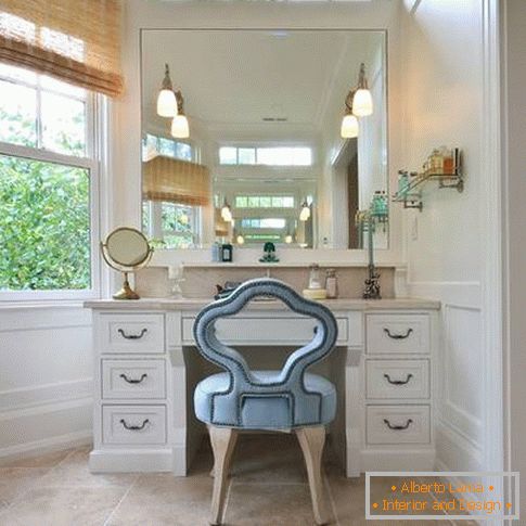 Dressing table in the bathroom