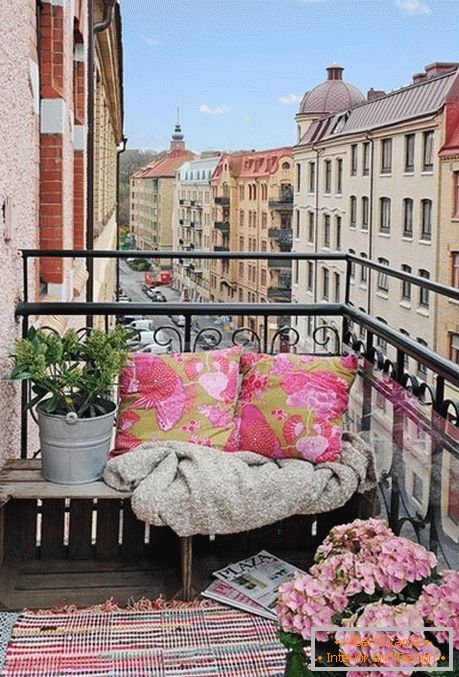 Cozy veranda on a small balcony