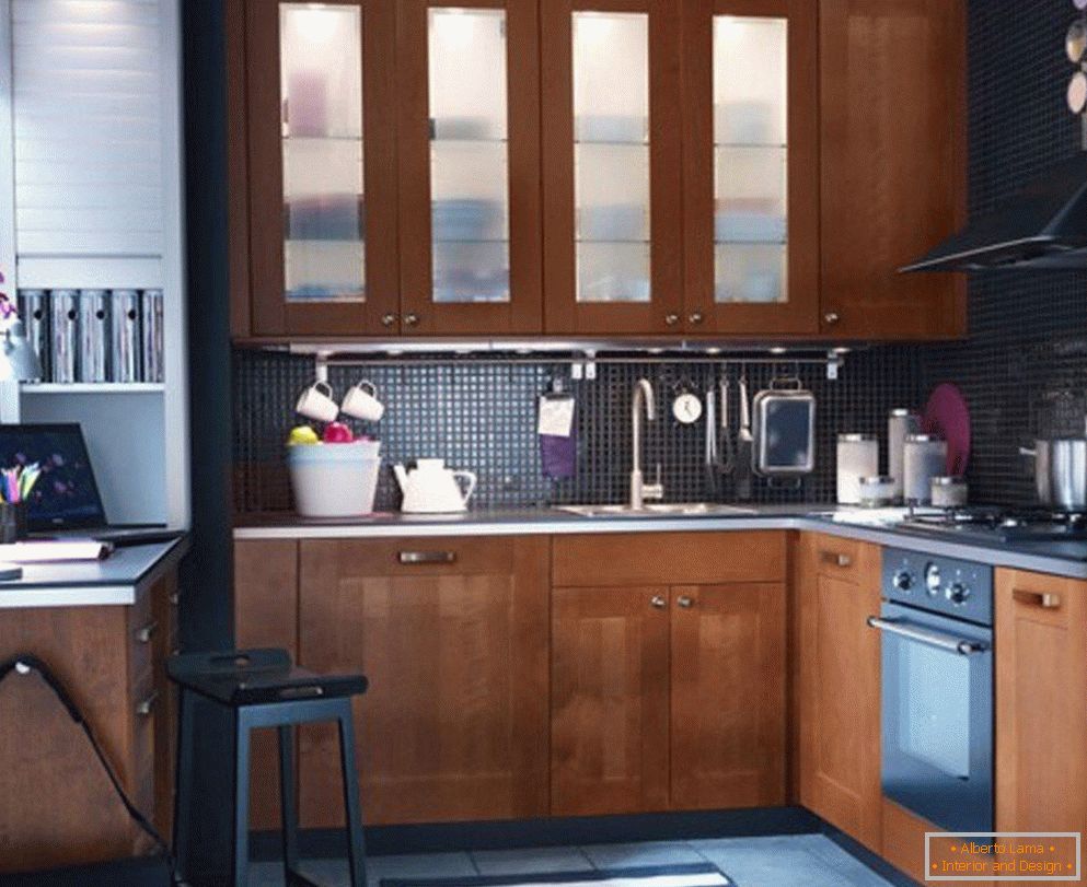 Kitchen with cabinet