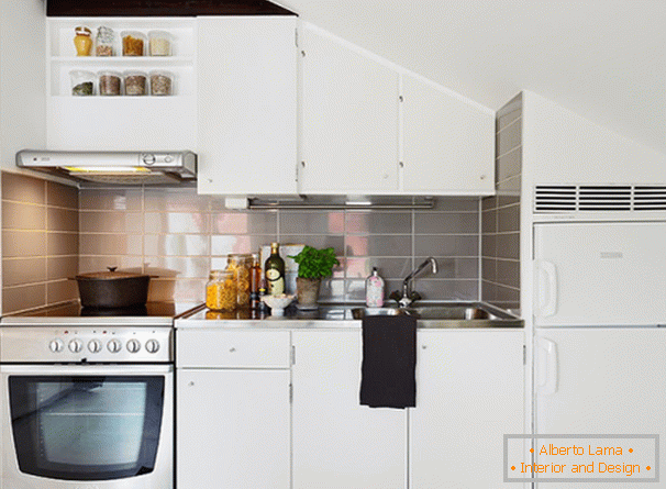 Kitchen in white color