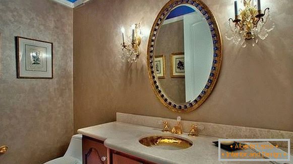 bathroom decoration with decorative plaster, photo 49
