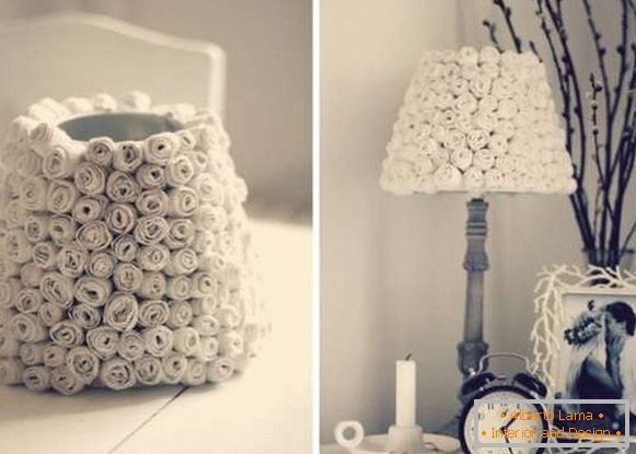 How to make a lamp from a paper - a table lamp on a photo