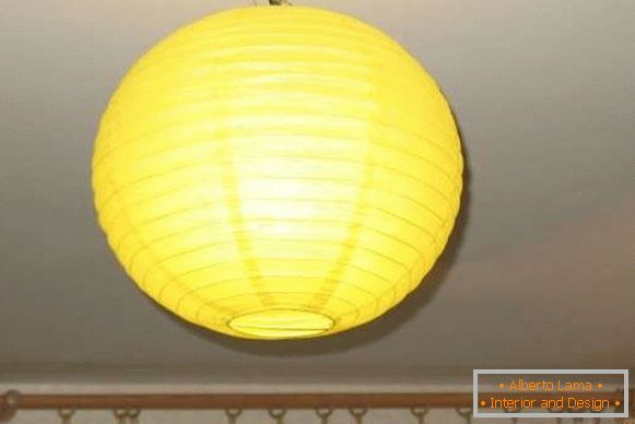 Chinese paper lantern - ceiling light with own hands