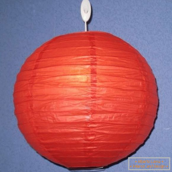 Chinese lamp from paper - how to make your own hands