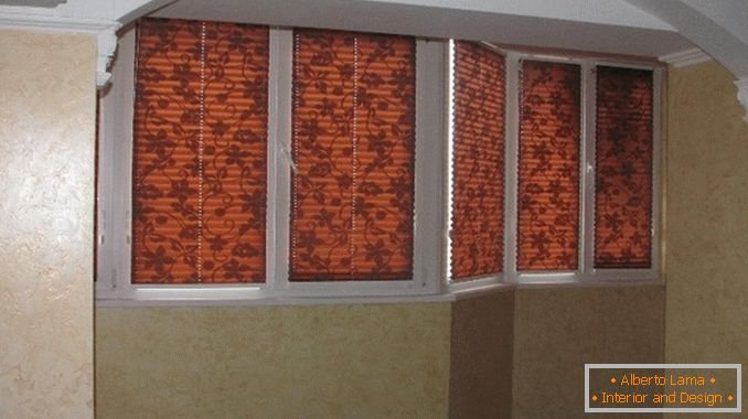 Blinds with your hands from wallpaper