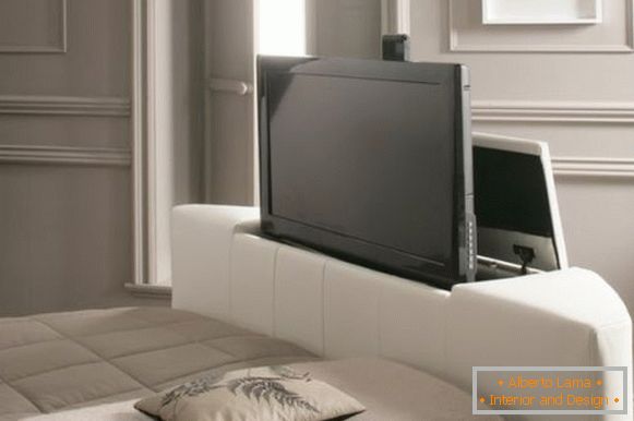 Sofa with built-in TV