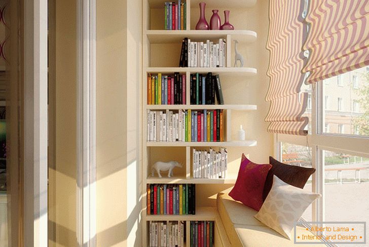 Pillows in the interior of the balcony