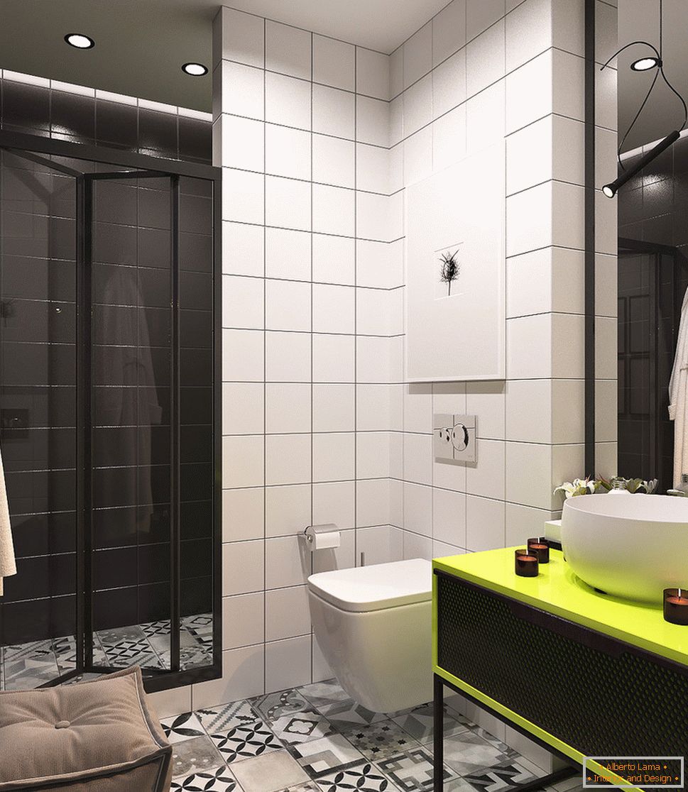 Bright bathroom design