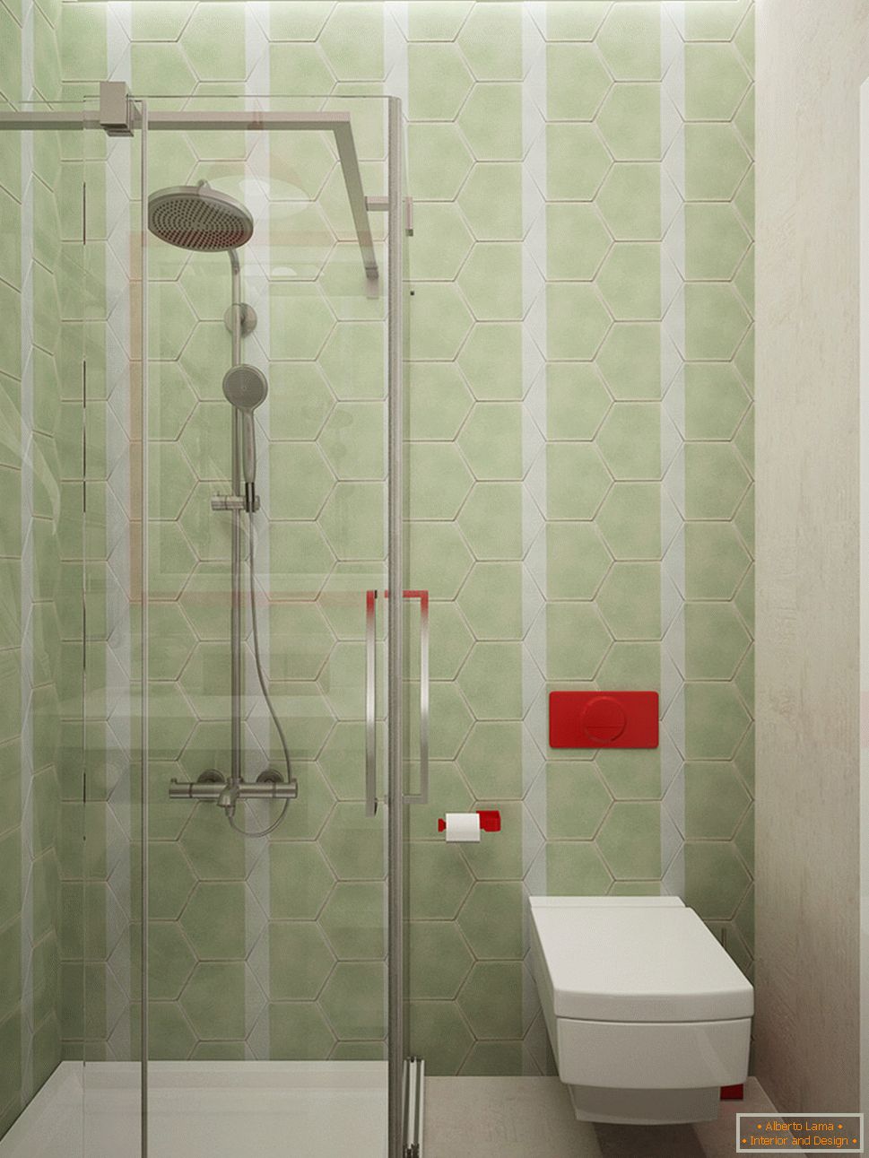 Bathroom design in light colors