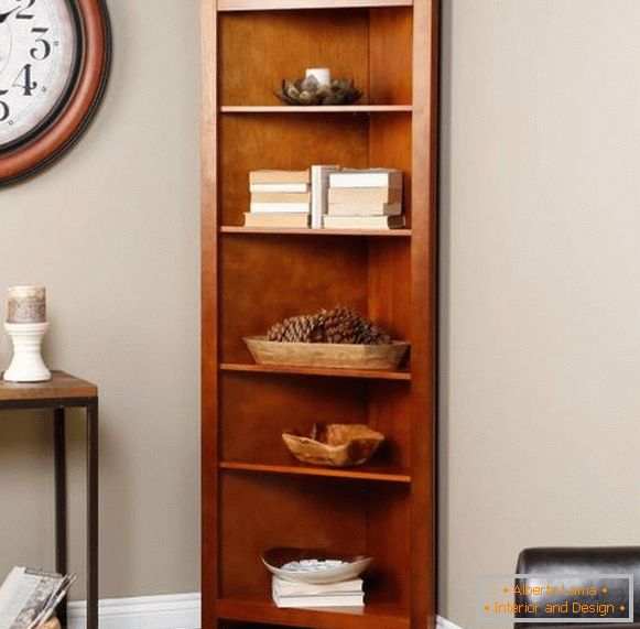 Chic corner shelves and bookshelves