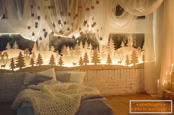 how to decorate a room before the new year, photo 25