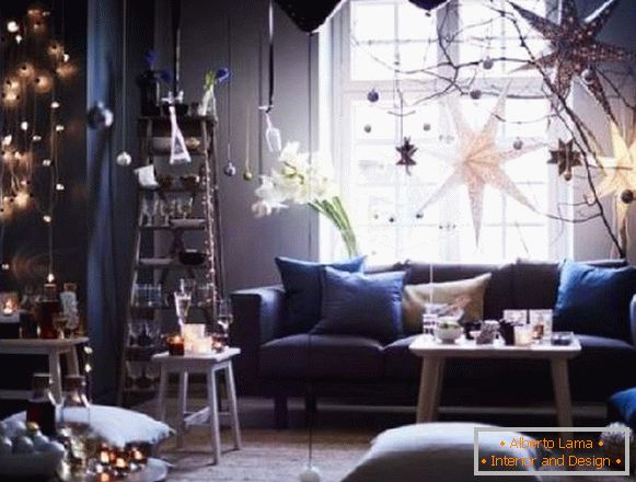 how to decorate a room for the new year 2018, photo 31