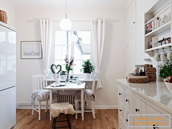 Kitchen interior in pastel colors