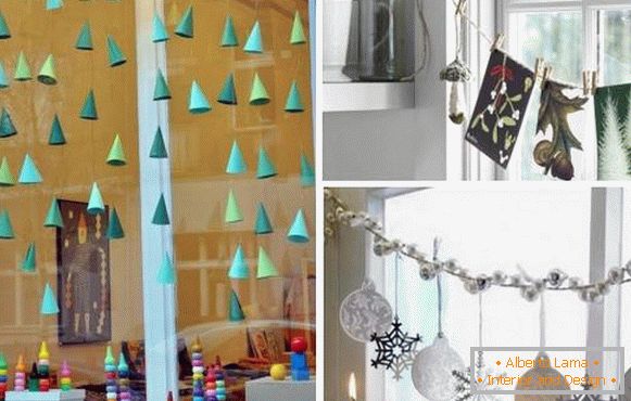 How to decorate the windows for the New Year - we make garlands by our own hands