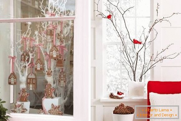 We decorate windows and windowsills for the New Year 2017