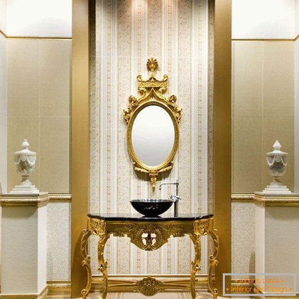 Elegant furniture in the bathroom