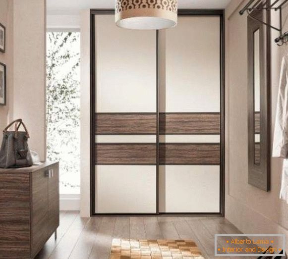 Beautiful doors for built-in closet with wood