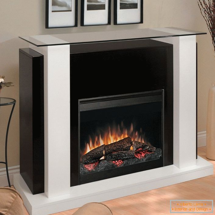 Stylish electric fireplace
