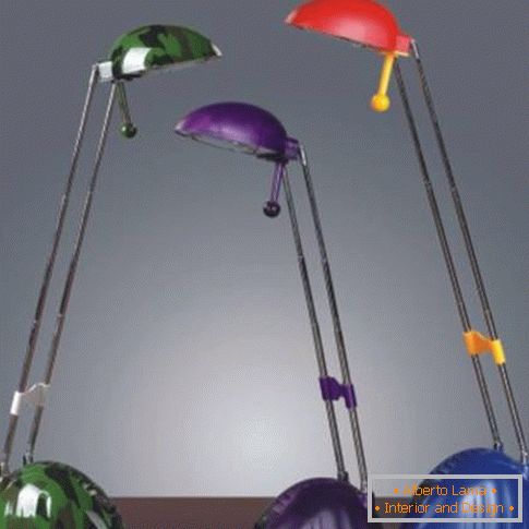 Multicolored table lamps