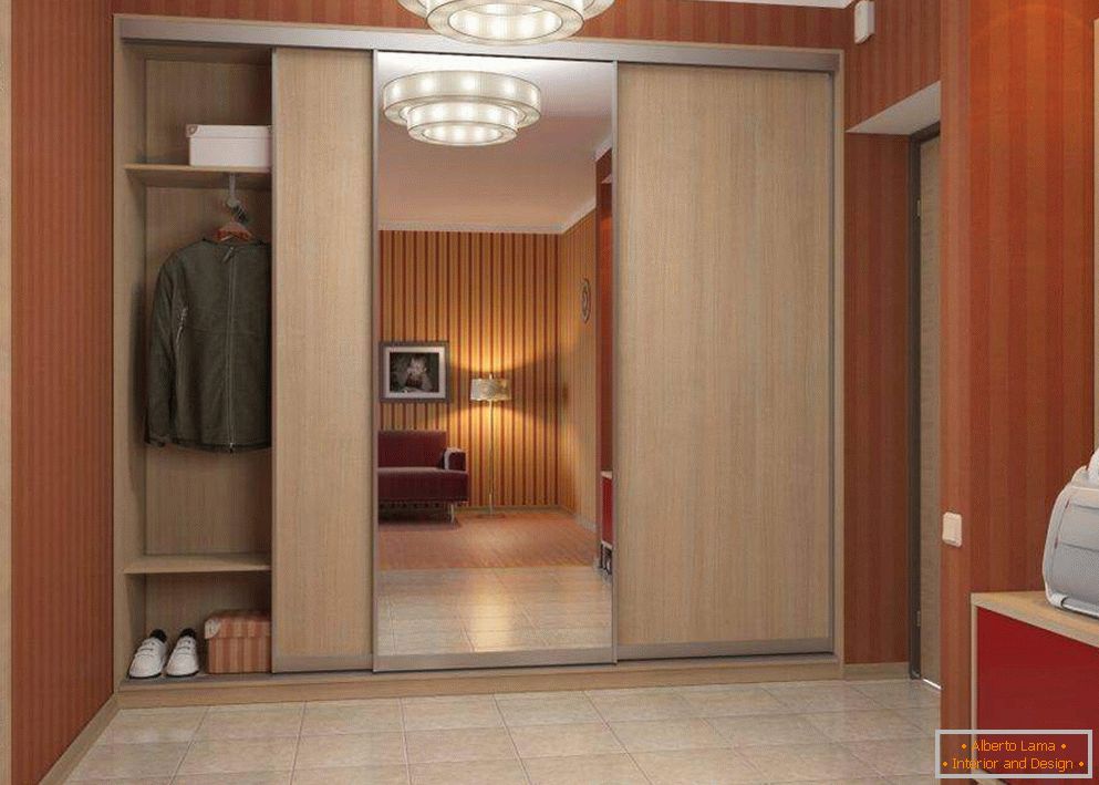 Design of the hallway with built-in wardrobe 2016