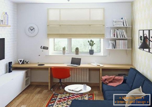 Scandinavian interior design of a two-room apartment - photo