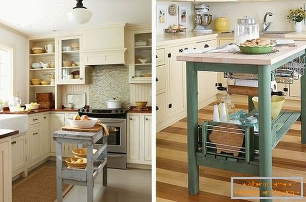 Interior of a functional compact kitchen
