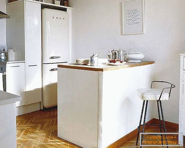 Interior of a functional compact kitchen
