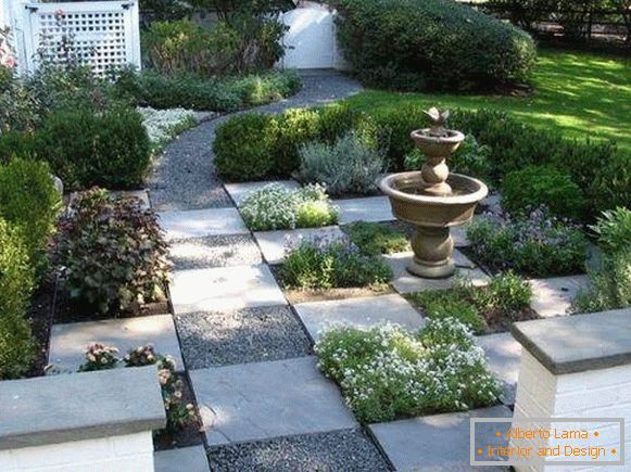 Design of garden paths in modern style 2016