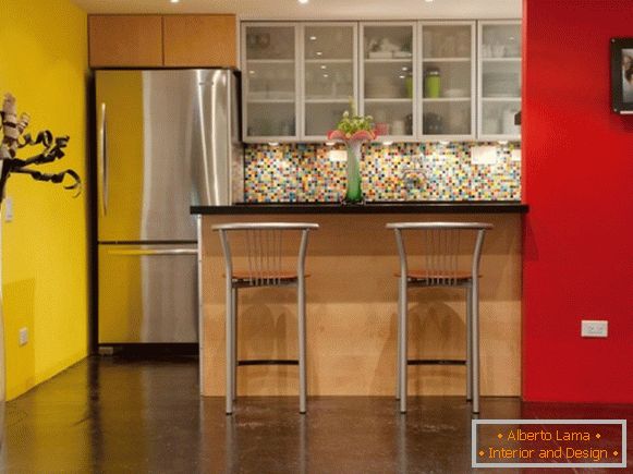 Kitchen in bright colors