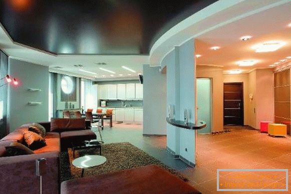 The modern design of stretch ceilings photo 2016 - the best ideas