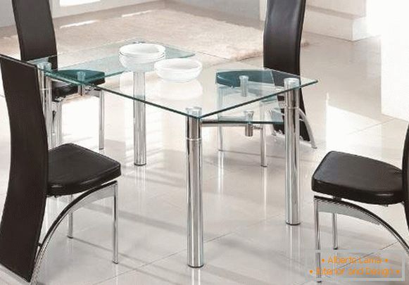 folding glass table for kitchen, photo 5