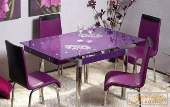 folding glass table for kitchen, photo 63