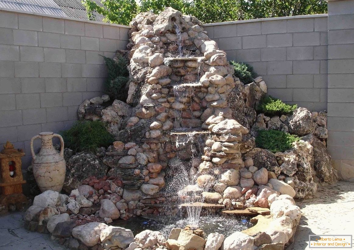 Fountain of stone on the site