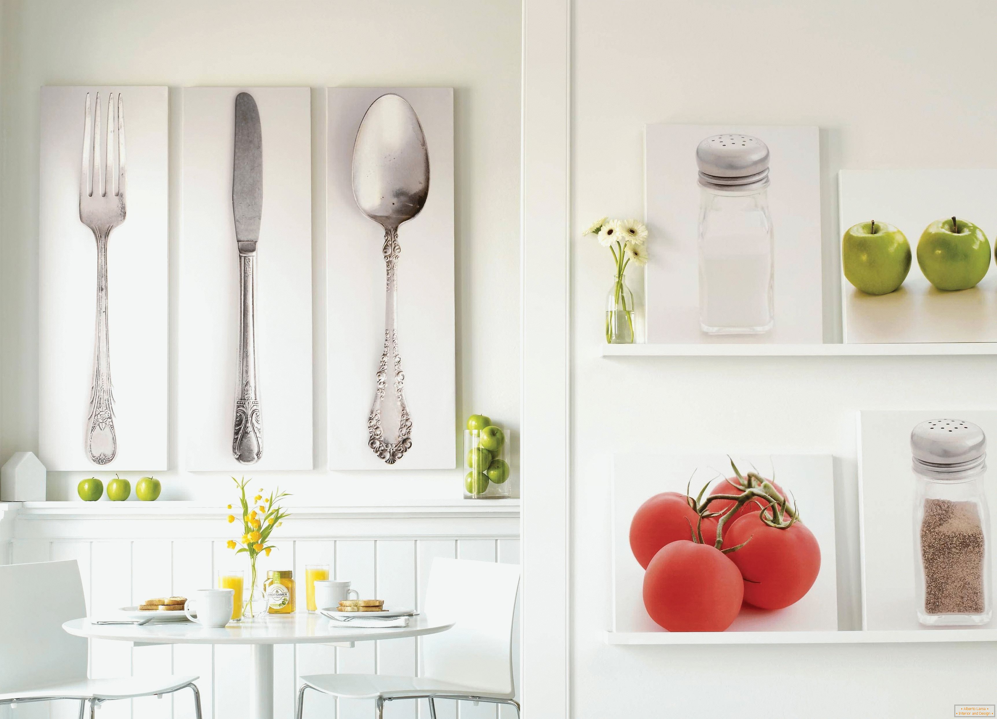 Triptych on the kitchen wall