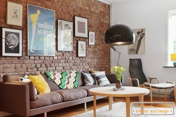 How to make a brick wall in the interior - photo