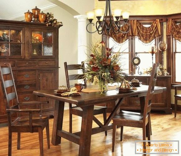 Dining room in early American style