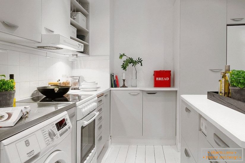Kitchen apartment-studio in Scandinavian style