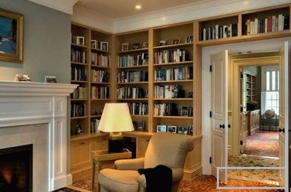 bookcase in the living room, photo 22