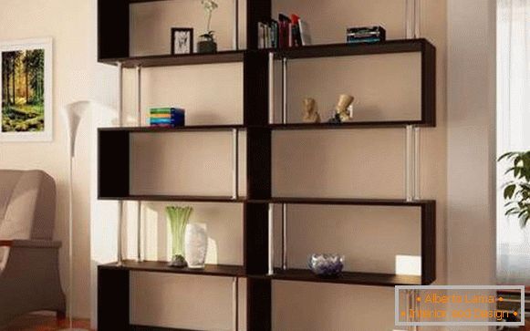 bookcase in a modern style, photo 43