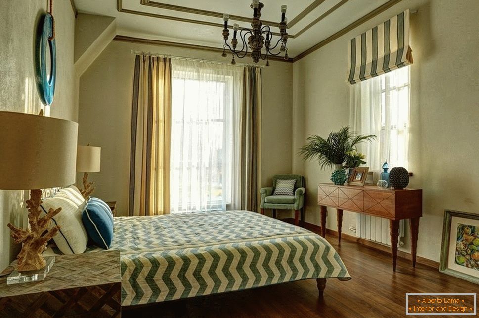Bedroom interior в колониальном стиле