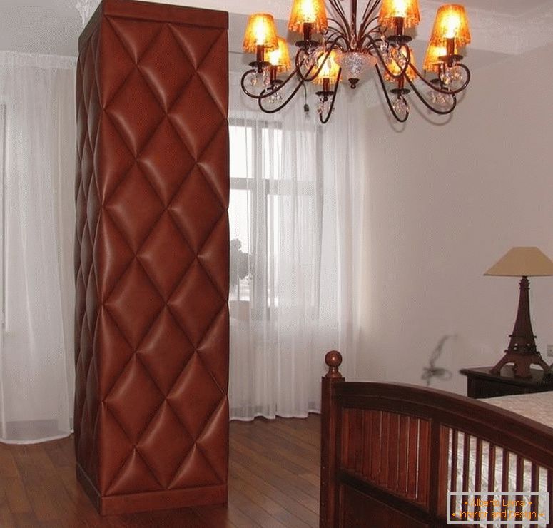 Column with leather