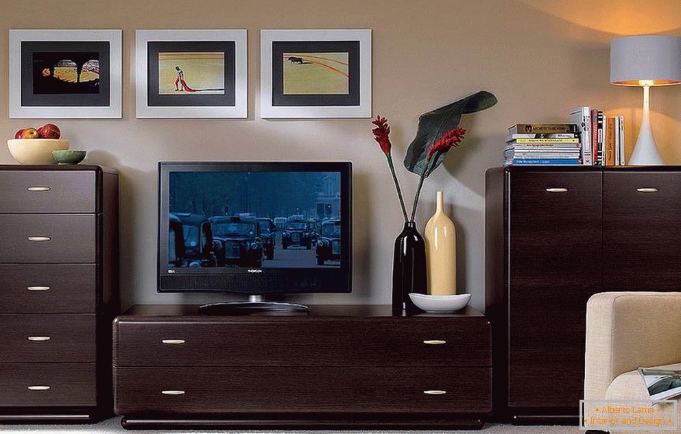 Chest of drawers in the interior гостиной